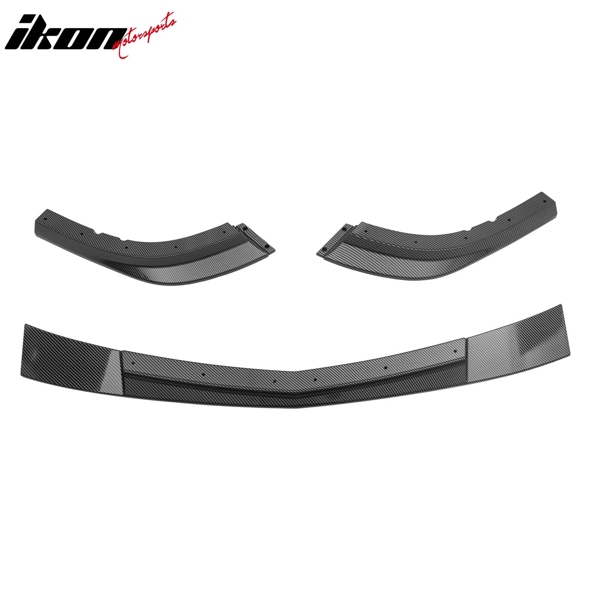 2005-2013 Corvette Base C6 Z06 Style PP Front Bumper Cover + Foglights + Carbon Fiber Print Front Lip