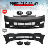 2006-2013 Chevy Corvette C6 Z06 Style Front Bumper Cover + Foglights + Gloss Black Lip
