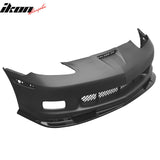2006-2013 Chevy Corvette C6 Z06 Style Front Bumper Cover + Foglights + Gloss Black Lip