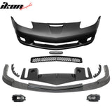 2006-2013 Chevy Corvette C6 Z06 Style Front Bumper Cover + Foglights + Carbon Fiber Print Lip