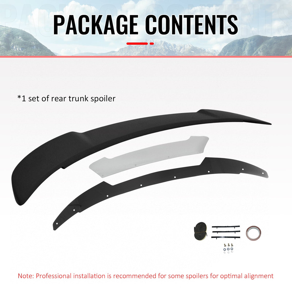 2011-2023 Dodge Charger SRT Trunk Spoiler + Black Venom V2 Wickerbill Gurney Flap