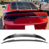 2011-2023 Dodge Charger SRT Trunk Spoiler + Black Venom V2 Wickerbill Gurney Flap