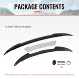 2011-2023 Dodge Charger SRT Gloss Balck Trunk Spoiler + Venom V2 Wickerbill Gurney Flap