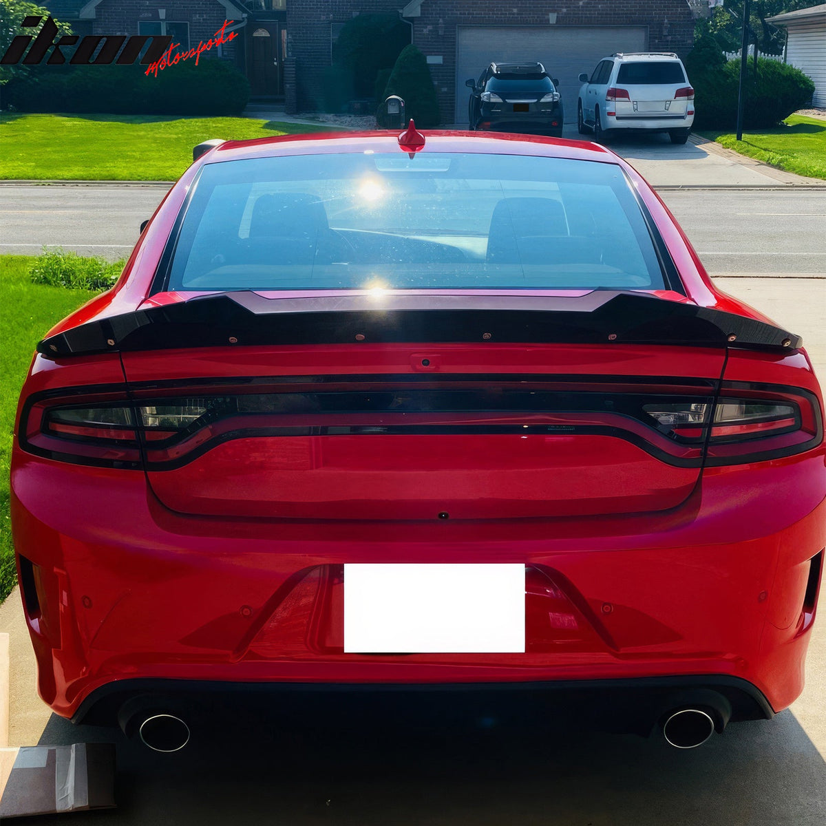 2011-2023 Dodge Charger SRT Gloss Balck Trunk Spoiler + Venom V2 Wickerbill Gurney Flap