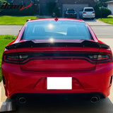 2011-2023 Dodge Charger SRT Gloss Balck Trunk Spoiler + Venom V2 Wickerbill Gurney Flap
