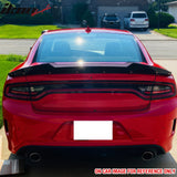 2011-2023 Dodge Charger SRT Carbon Fiber Print Trunk Spoiler + Venom V2 Wickerbill Gurney Flap