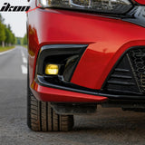 2022-2024 Honda Civic OE Style Fog Light Bezel w/ JDM Foglights Yellow Len LED Lamps