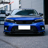 2022-2024 Honda Civic Round Holes Fog Light Bezel w/ JDM Foglights Blue Len White LED Lamps