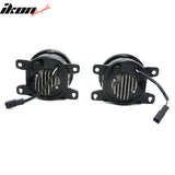 2022-2024 Honda Civic Round Holes Fog Light Bezel w/ JDM Foglights Blue Len White LED Lamps