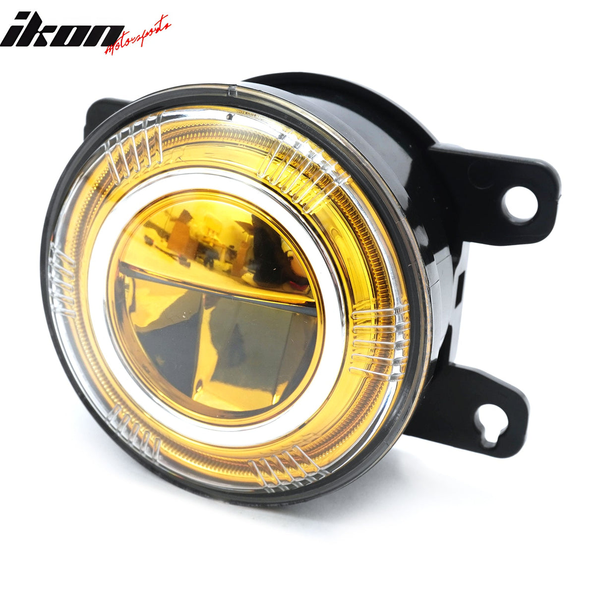 2022-2024 Honda Civic Round Holes Fog Light Bezel w/ JDM Foglights Yellow Len LED Lamps