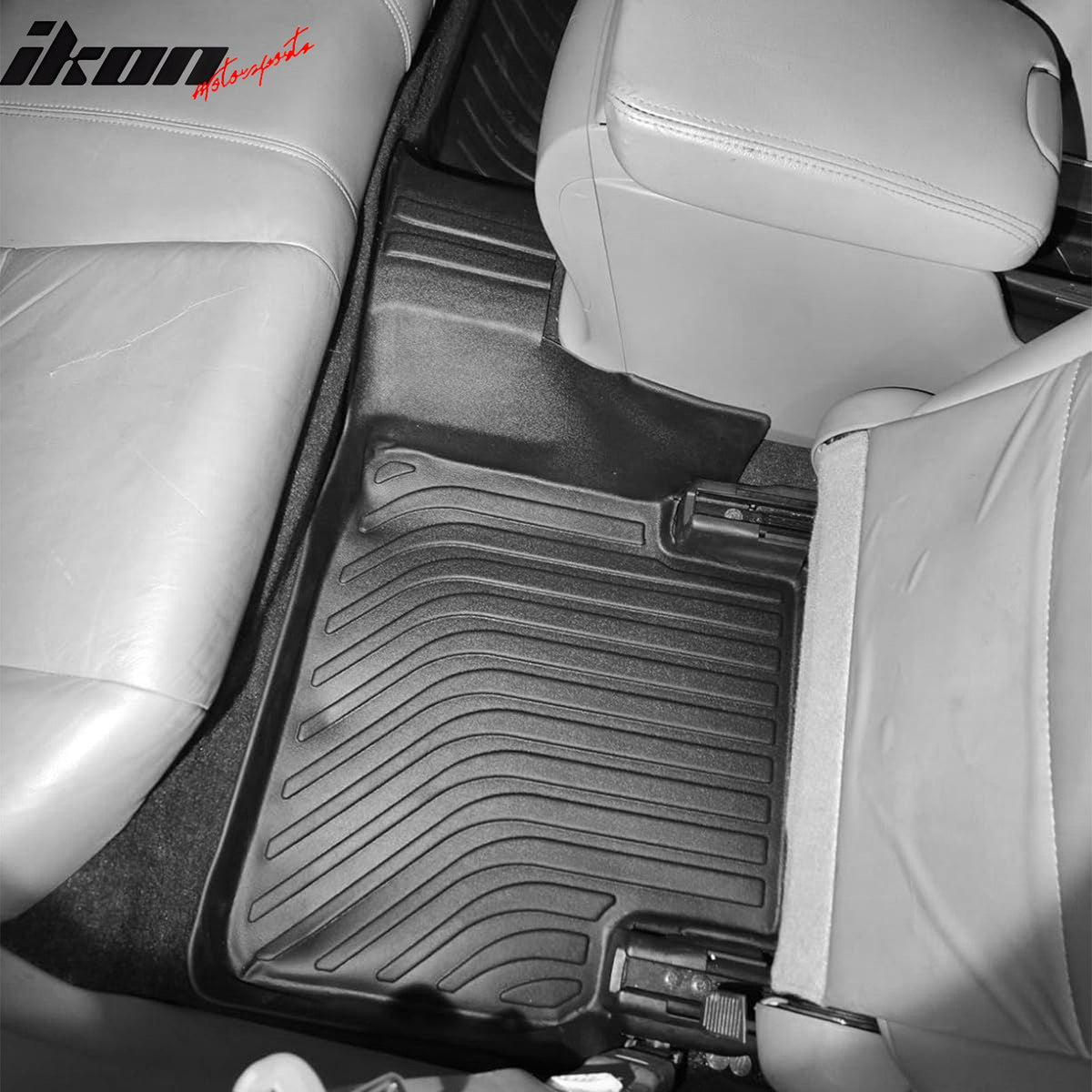 2008-2012 Honda Accord Sedan 4-Door 3D TPE All Weather Heavy Duty Waterproof Anti-Slip Interior Cargo Liner Carpets Floor Mats + Rear Trunk Mat 4PCS