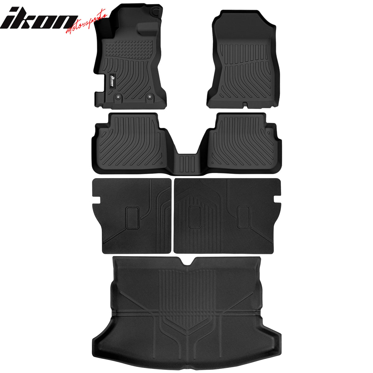 2017-2023 Subaru Impreza Hatchback 2018-2023 Crosstrek 3D TPE All Weather Waterproof Interior Cargo Liner Carpets Backrest + Floor + Rear Trunk Mat