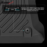 2017-2023 Subaru Impreza Hatchback 2018-2023 Crosstrek 3D TPE All Weather Waterproof Interior Cargo Liner Carpets Backrest + Floor + Rear Trunk Mat