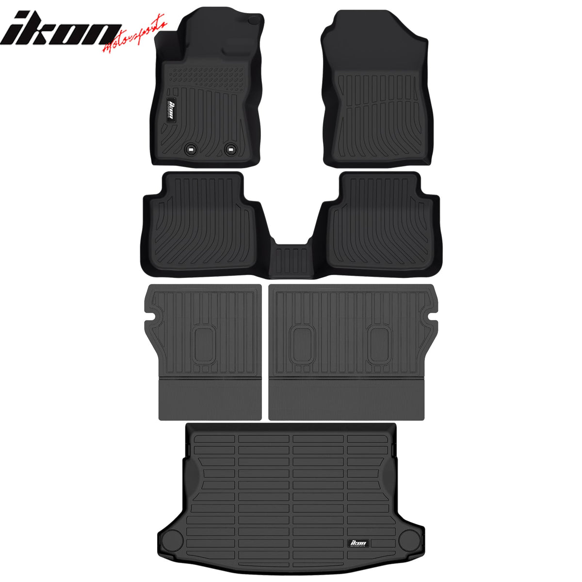 2024-2026 Subaru Crosstrek 3D TPE All Weather Heavy Duty Waterproof Anti-Slip Interior Cargo Liner Carpets Backrest + Floor Mats + Rear Trunk Mat 6PCS