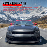 2015-2017 Ford Mustang GTD Style Front Bumper Conversion Kit PP + ABS Grilles + Front Lip