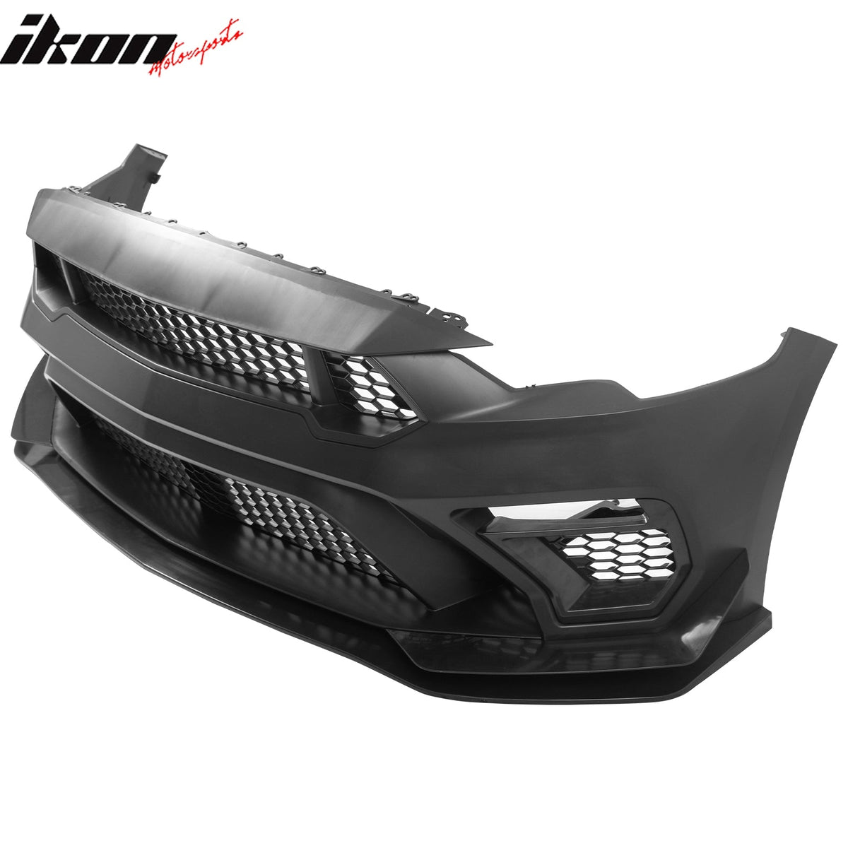 2018-2023 Ford Mustang GTD Style Front Bumper Conversion Kit PP + ABS Grilles + Front Lip