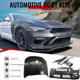 2018-2023 Ford Mustang GTD Style Front Bumper Cover Kit PP + Aluminum Fenders + Hood