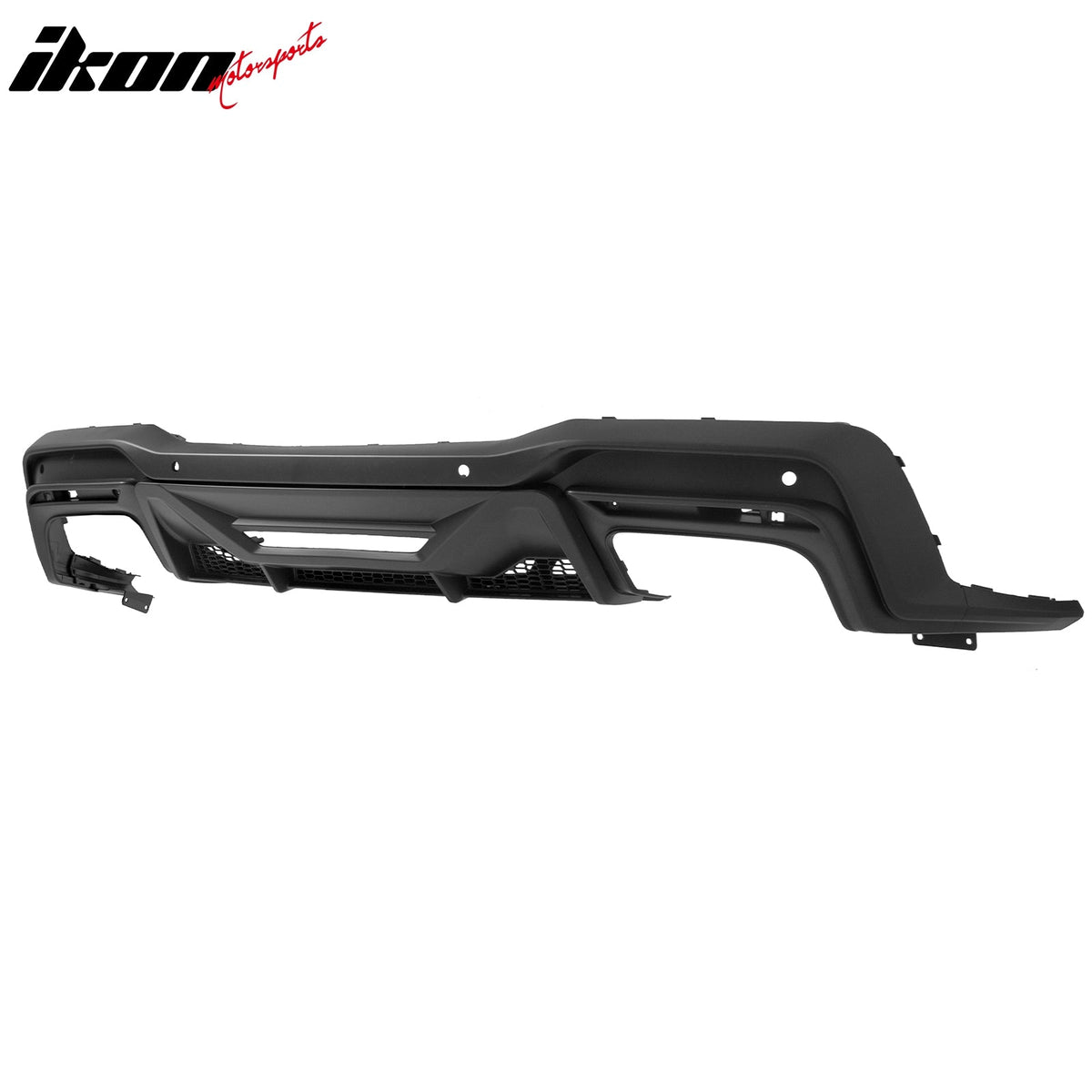 2015-2023 Ford Mustang Rear Bumper + Matte Black Diffuser + GT-V Brake Light + Reflector