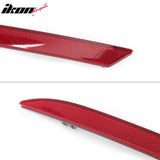 2015-2023 Ford Mustang Rear Bumper + Matte Black Diffuser + GT-V Brake Light + Reflector