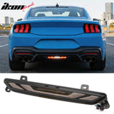 2015-2023 Ford Mustang Rear Bumper + Matte Black Speed Diffuser + GT-V Brake Light + Reflector