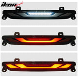 2015-2023 Ford Mustang Rear Bumper + Matte Black Rock Diffuser + GT-V Brake Light + Reflector