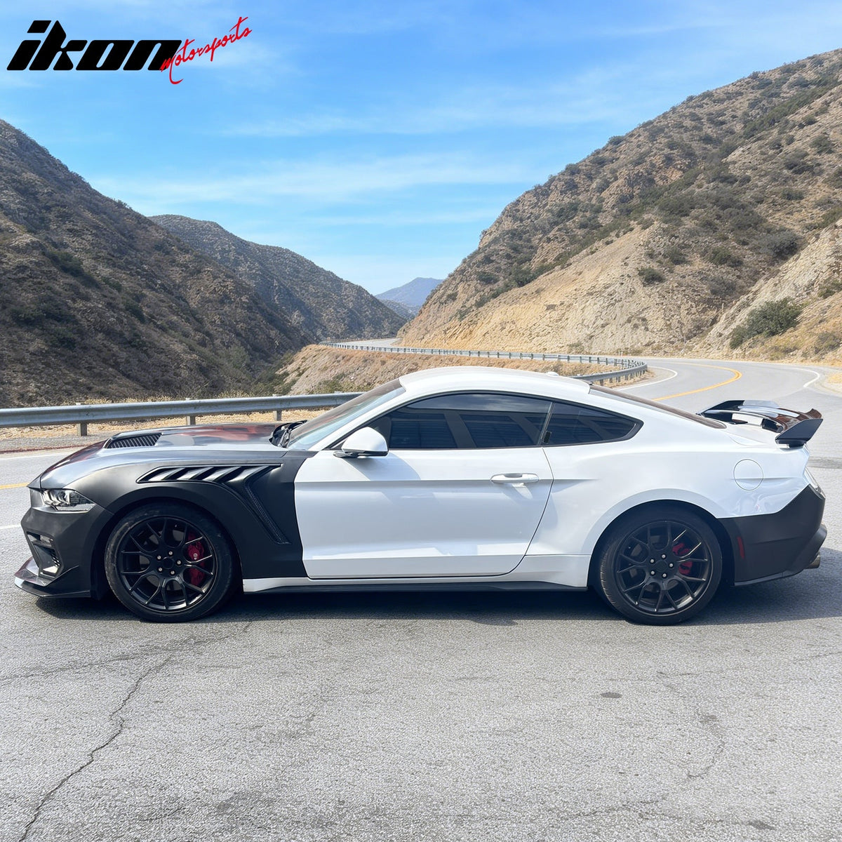 2018-2023 Ford Mustang GTD Style Rear Front Bumpers + Aluminum Fenders + Hood + Side Skirts
