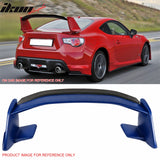 2013-2016 Scion FR-S & 2013-2020 Subaru BRZ & 2017-2020 Toyota 86 Painted #02C 42C Blue Trunk Spoiler + Carbon Fiber CF Gurney Flap Added on NRS Style