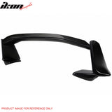 2013-2016 Scion FR-S & 2013-2020 Subaru BRZ & 2017-2020 Toyota 86 Painted #D4S Black Trunk Spoiler + Carbon Fiber CF Gurney Flap Added on NRS Style