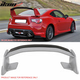 2013-2016 Scion FR-S & 2013-2020 Subaru BRZ & 2017-2020 Toyota 86 Painted #D6S Silver Trunk Spoiler + Carbon Fiber CF Gurney Flap Added on NRS Style