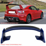 2013-2016 Scion FR-S & 2013-2020 Subaru BRZ & 2017-2020 Toyota 86 #E8H Blue Trunk Spoiler + Carbon Fiber CF Gurney Flap Added on NRS Style