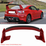 2013-2016 Scion FR-S/2013-2020 Subaru BRZ/2017-2020 Toyota 86 Painted #C7P Red Trunk Spoiler + Honeycomb Carbon Fiber Gurney Flap Added on NRS Style