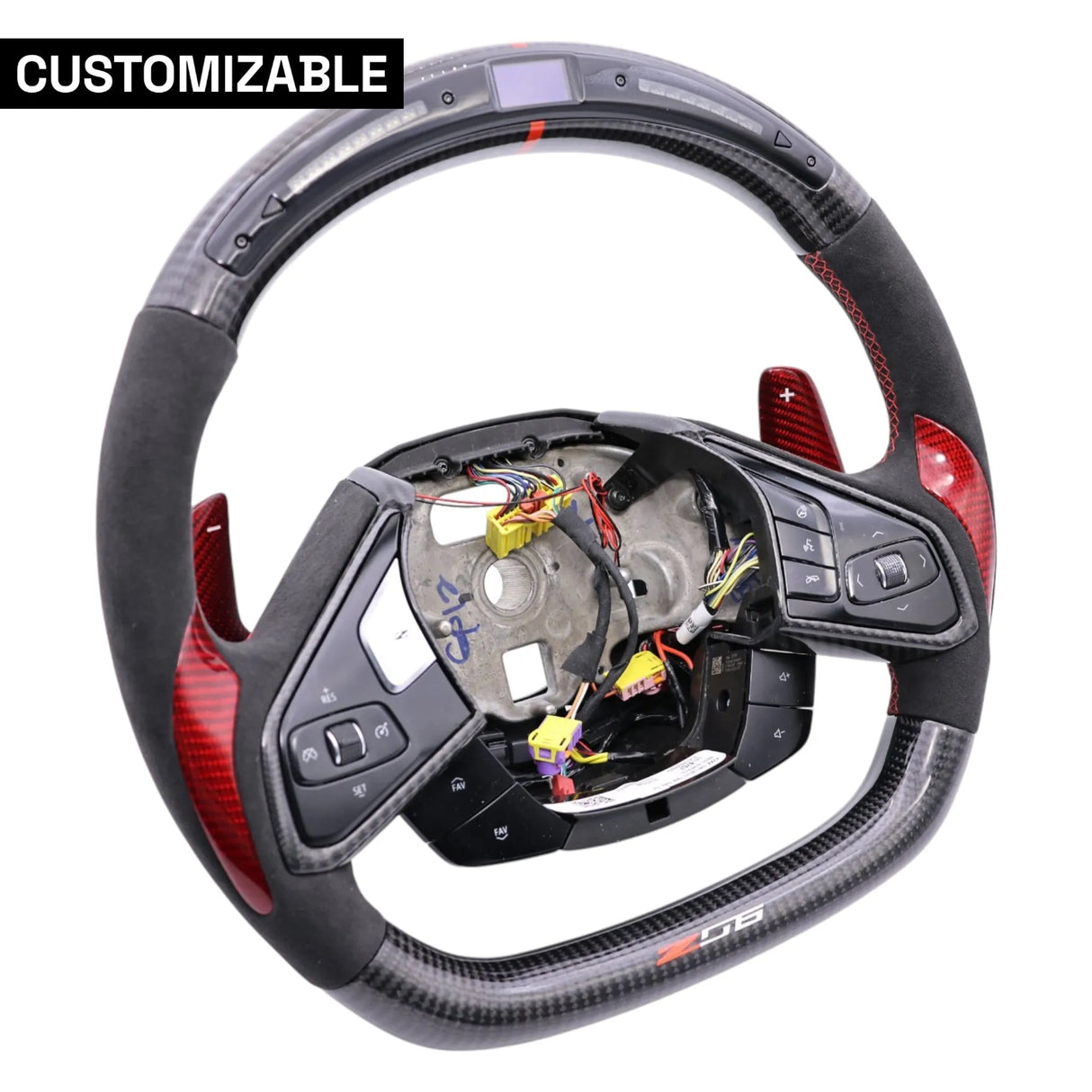 [Complete/Heated] C8 Corvette 2020+ Customizable Carbon Fiber Steering Wheel
