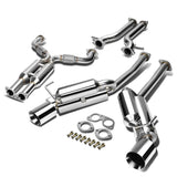 09-16 Nissan 370Z Dual Rolled Tip Catback Exhaust Stainless Steel