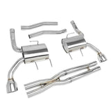 2009-2011 Cadillac CTS-V Dual Rolled Tip Catback Exhaust - Stainless Steel