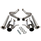 11-14 Ford Mustang 3.7L V6 Dual Tip Catback Exhaust Stainless Steel