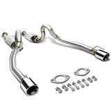 1996-2004 Ford Mustang V8 Dual Rolled Tip Catback Exhaust - Stainless Steel