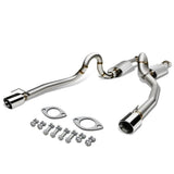 1996-2004 Ford Mustang V8 Dual Rolled Tip Catback Exhaust - Stainless Steel