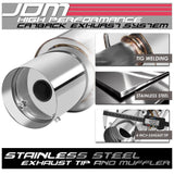 1999-2003 Mitsubishi Galant Single Tip Catback Exhaust Stainless Steel