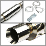 90-93 Honda Accord Single Rolled Tip Catback Exhaust - Stainless Steel