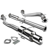 94-97 Honda Accord Single Rolled Tip Catback Exhaust Stainless Steel