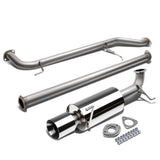 98-02 Honda Accord Single Rolled Tip Catback Exhaust Stainless Steel