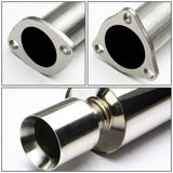 98-02 Honda Accord Single Rolled Tip Catback Exhaust Stainless Steel