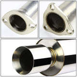 98-02 Honda Accord V6 Dual Rolled Tip Catback Exhaust Stainless Steel
