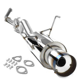 2001-2005 Honda Civic Single Burnt Tip Catback Exhaust Stainless Steel