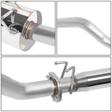 2001-2005 Honda Civic Single Burnt Tip Catback Exhaust Stainless Steel