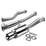 01-05 Honda Civic EX Single Rolled Tip Catback Exhaust - Stainless Steel