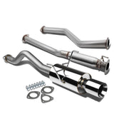 01-05 Honda Civic EX Single Rolled Tip Catback Exhaust - Stainless Steel
