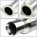 01-05 Honda Civic EX Single Rolled Tip Catback Exhaust - Stainless Steel