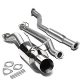 02-05 Honda Civic SI Single Rolled Tip Catback Exhaust Stainless Steel