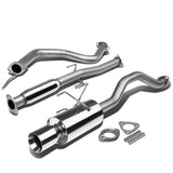 92-00 Honda Civic Catback Exhaust Single Rolled Tip Stainless Steel